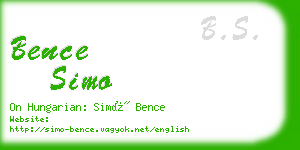 bence simo business card